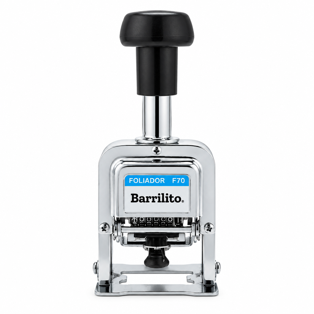 Sello Foliador Metálico De 6 Dígitos Barrilito F70 - Colmenero Shop
