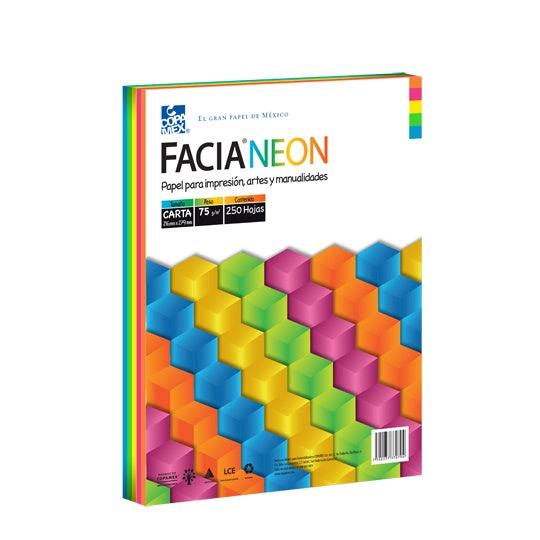 Hojas Facia Neon Carta Con 250 Hojas - Colmenero Shop