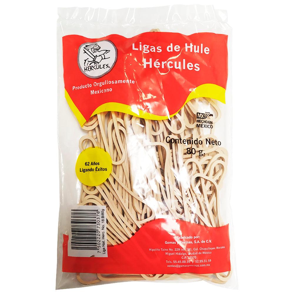 Liga de hule hércules N° 18 bolsa 80 gr - Colmenero Shop