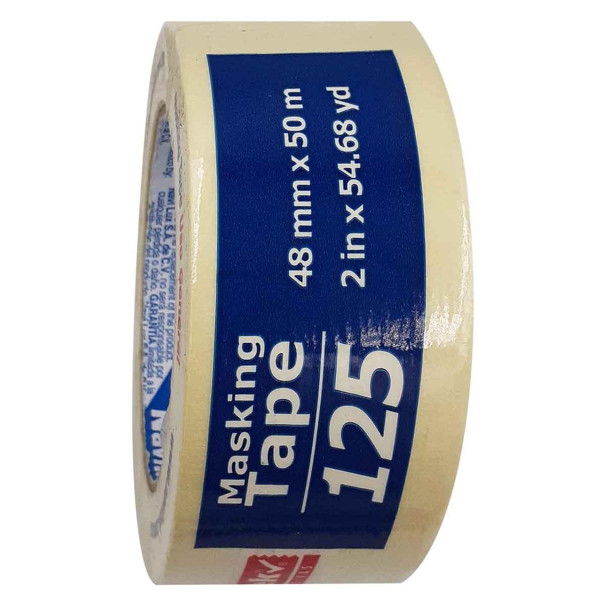 Masking Tape Navitek 125 | 48 mm x 50 m | Adhesivo Acrílico | Escolar/Oficina