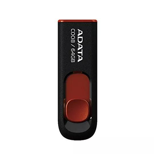 Memoria USB Adata C008 64 GB Color Negro-Rojo - Colmenero Shop