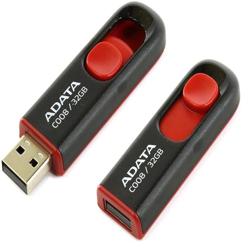 Memoria USB Adata C008 32 GB Color Negro-Rojo - Colmenero Shop