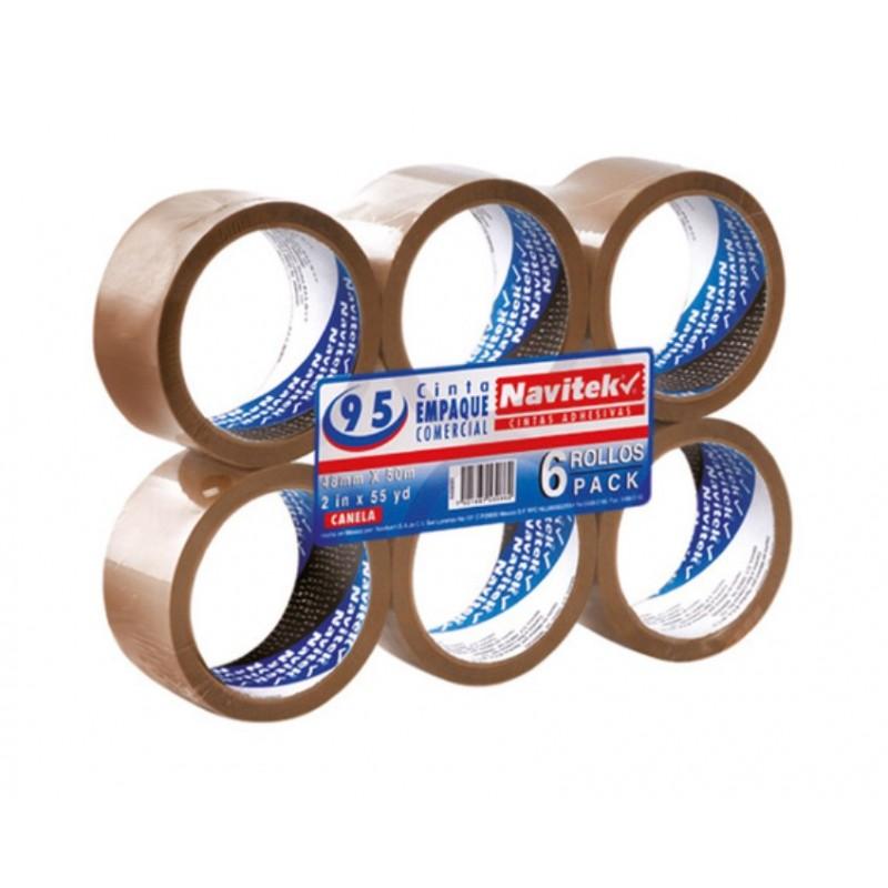 Cinta de Empaque Uso 95 Navitek Canela 48 Mm x 50 M Empaque Con 6 pzas - Colmenero Shop