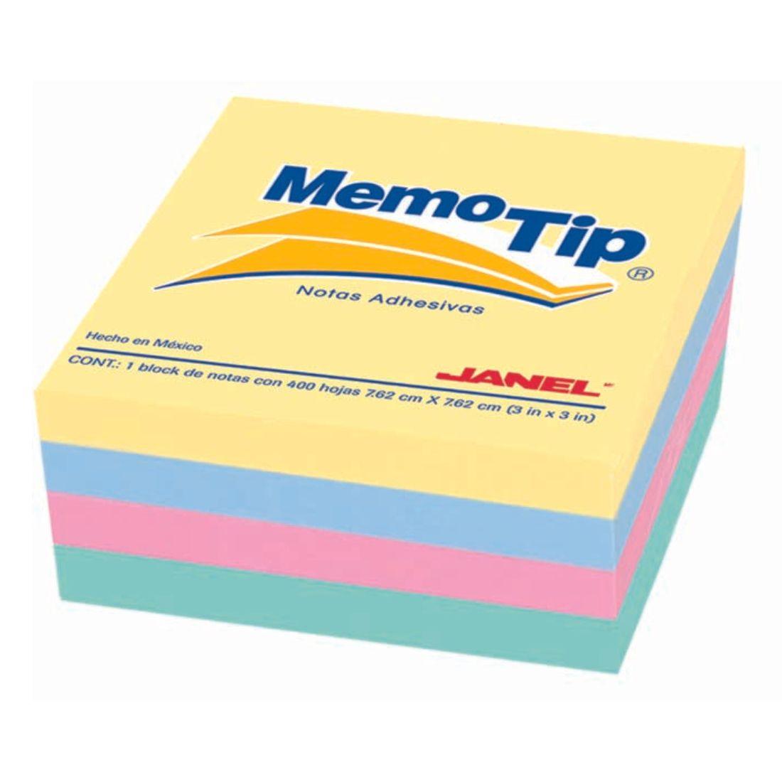 Cubo Notas Memo Tip pastel Janel 3x3 - Colmenero Shop
