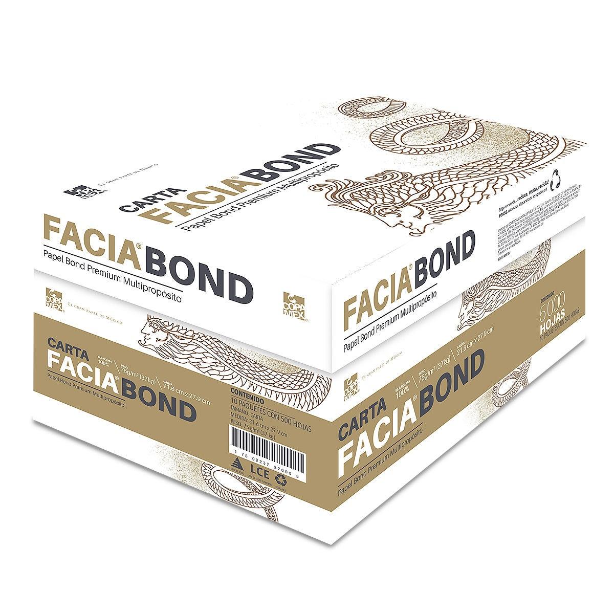 Papel Facia Bond Oficio 99% Blancura | Paquete 500 Hojas 75g