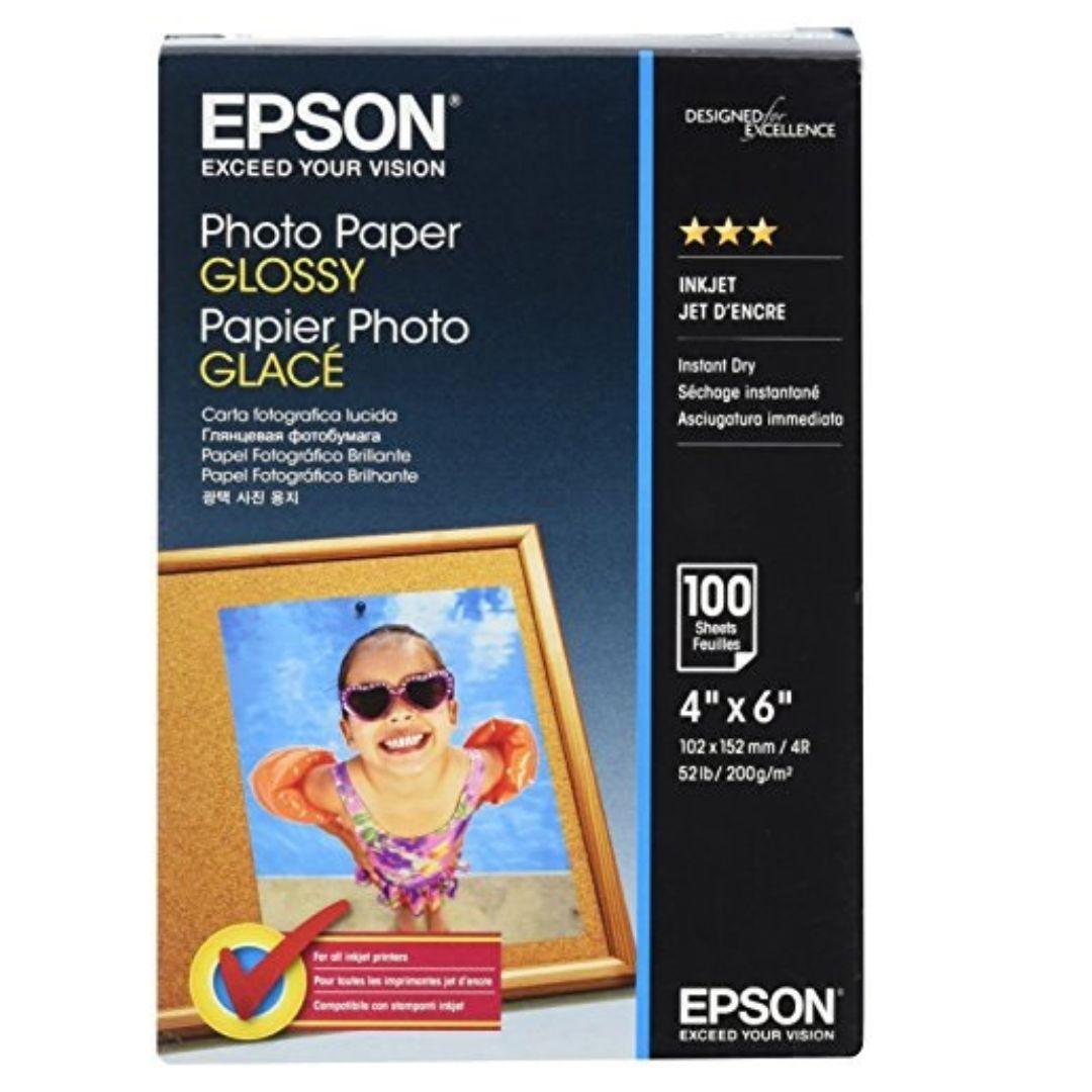 Papel Fotográfico Epson S041141 | Brillante | Tamaño Carta 8.5x11