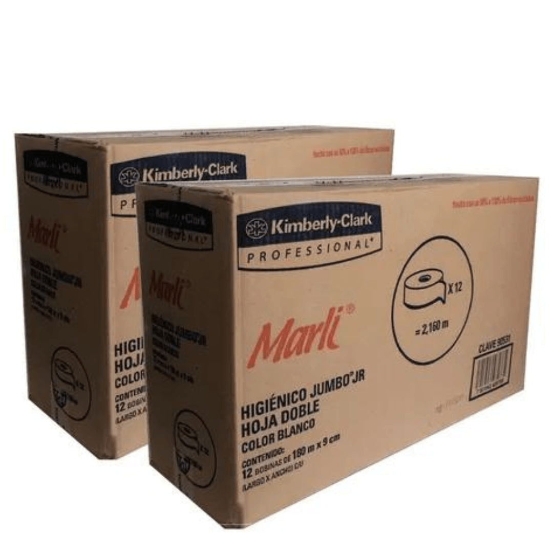Papel Higiénico Marli 90531 Junior | 180 mts Hoja Doble | Caja 12 Rollos