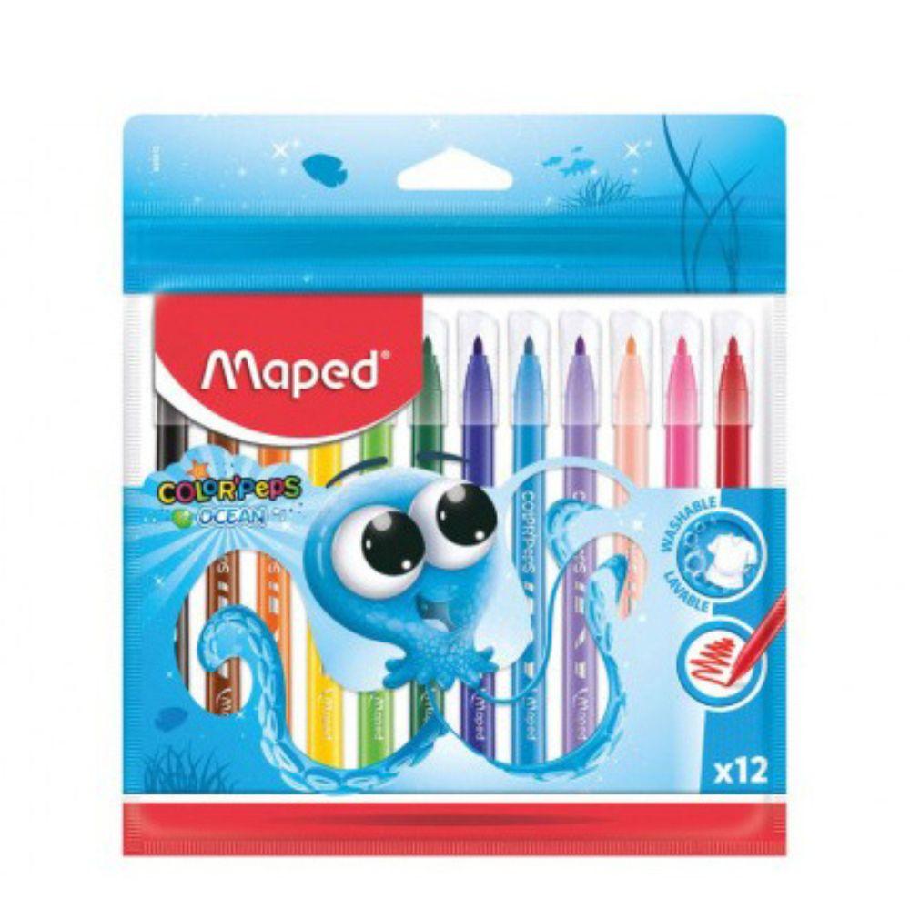 Plumones De Colores Con 12 Piezas - Colmenero Shop