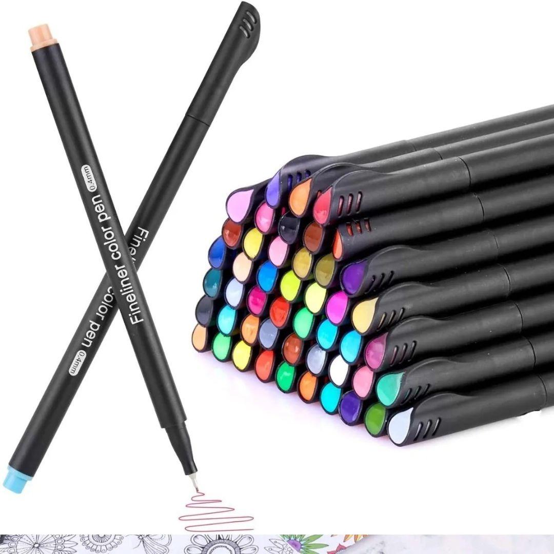 Plumones Punta Pincel Fineliner 0.4mm Marker Iforu 48 Colores - Colmenero Shop