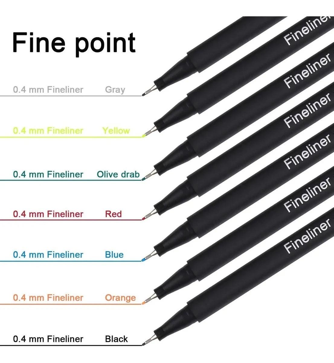 Plumones Punta Pincel Fineliner 0.4mm Marker Iforu 48 Colores - Colmenero Shop