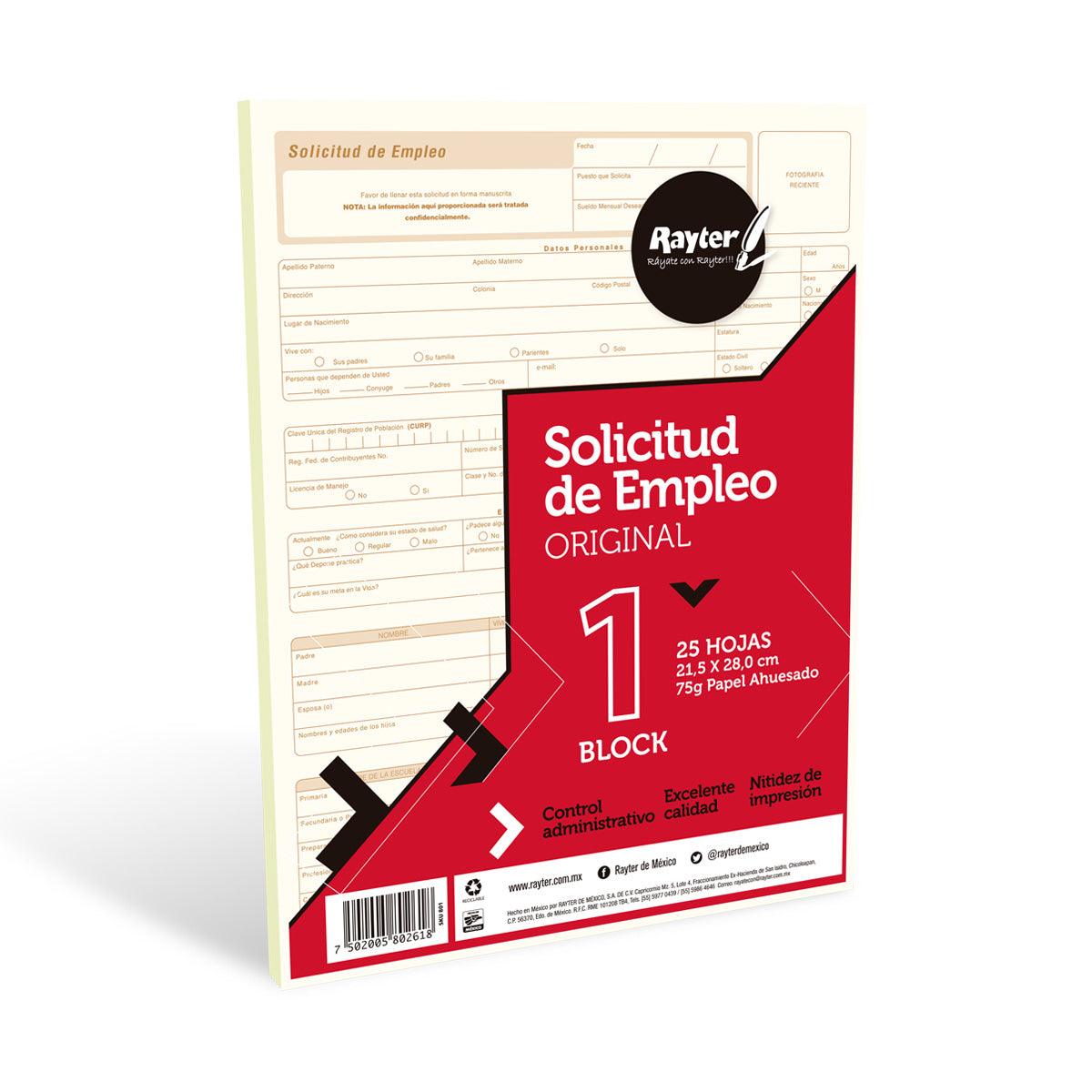 Solicitud de empleo Rayter - Colmenero Shop