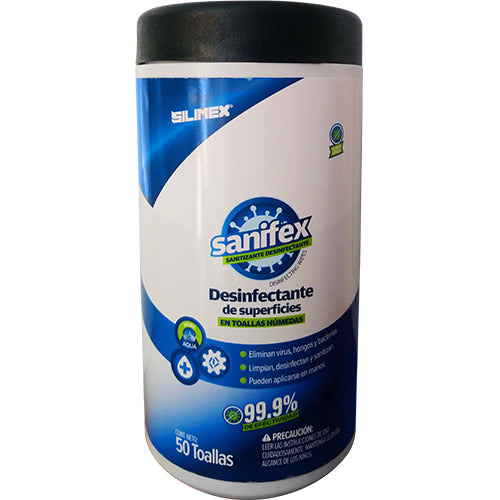 Toalla Desinfectante Silimex 50 pz