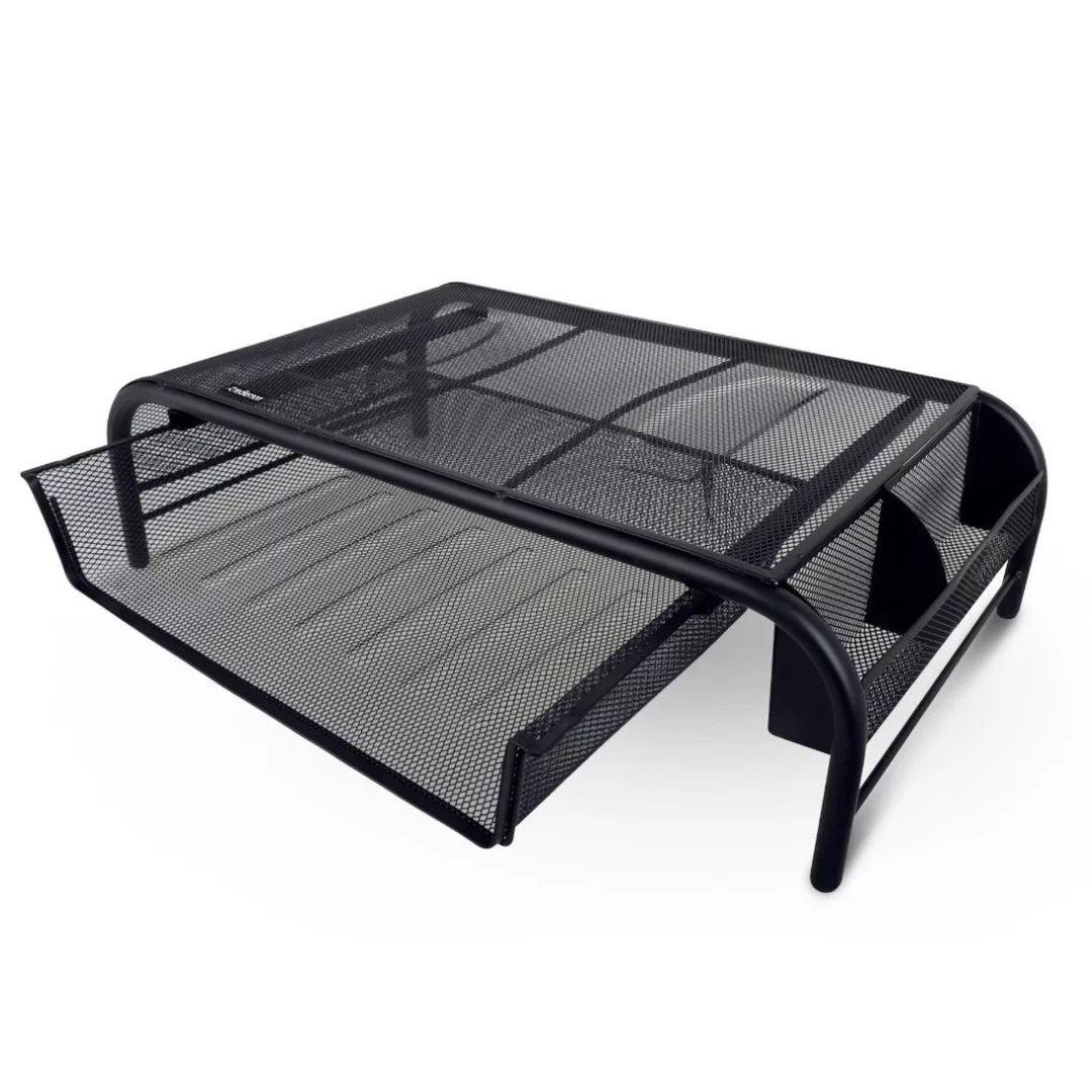 Soporte Organizador Nextep de Malla para Laptop/Monitor con Cajón - Colmenero Shop