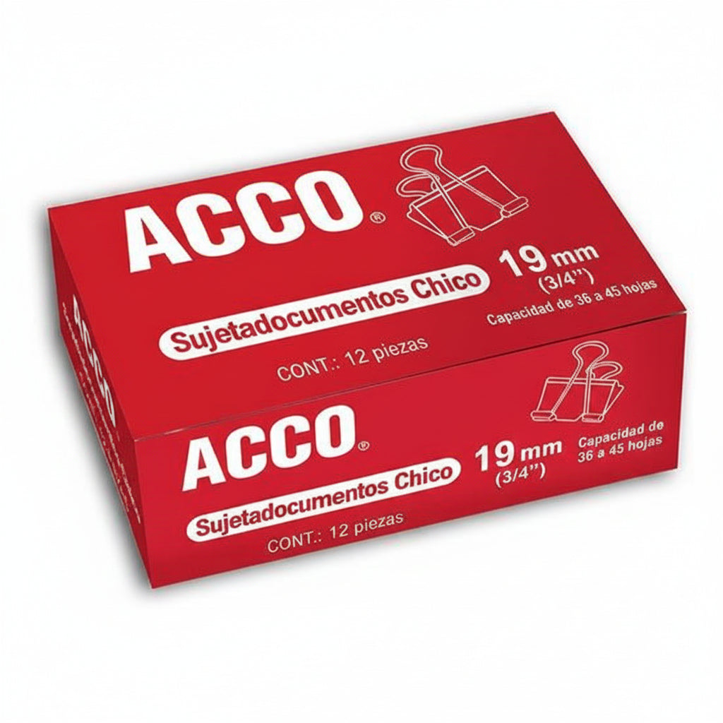 Sujetadocumentos Acco Chico 19 mm P2462 Caja c/12 | Mayoreo B2B