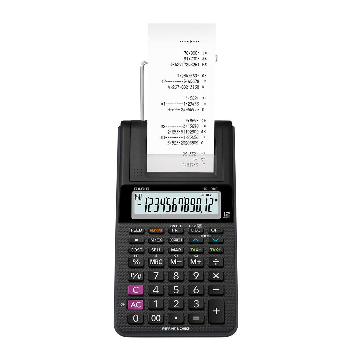 Sumadora de 12 dígitos Casio HR-10RC - Colmenero Shop
