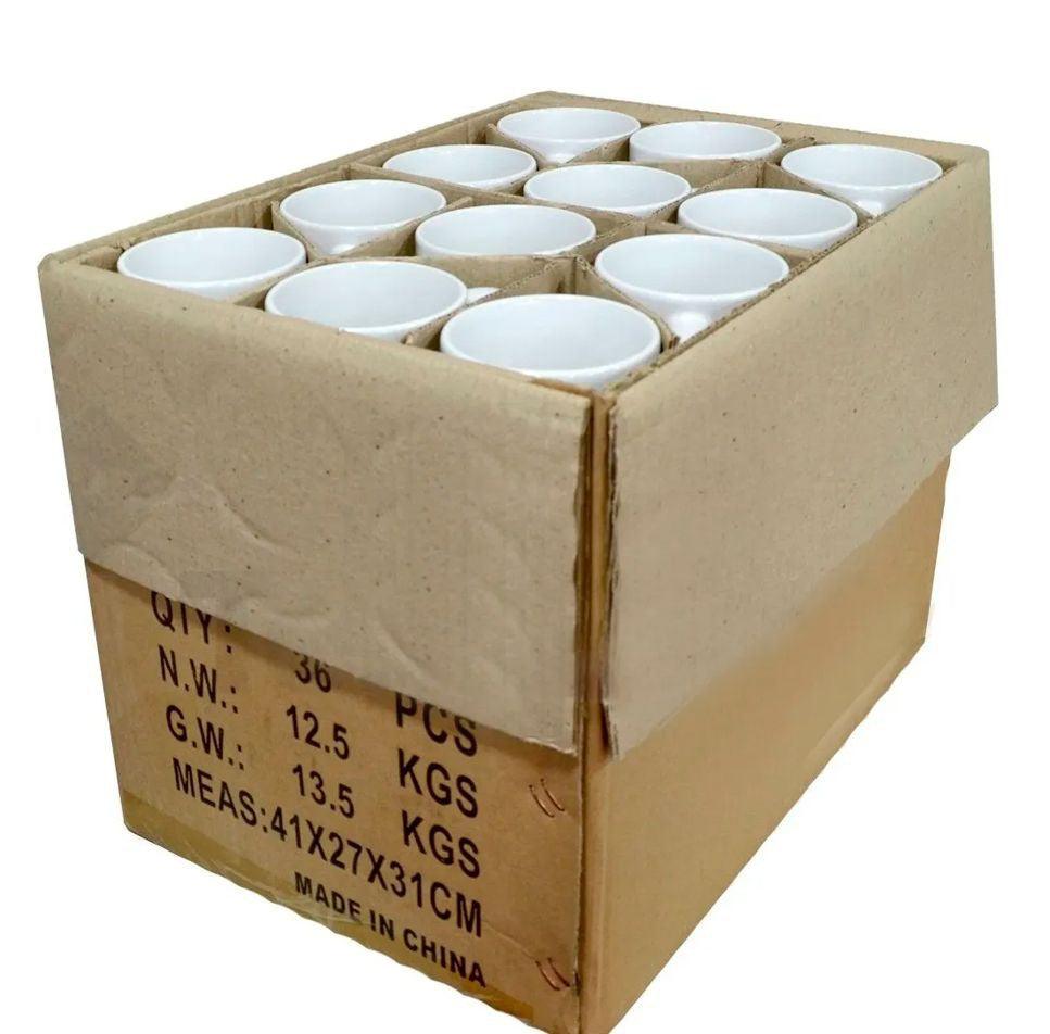Taza Blanca 11oz Cerámica AA Para sublimación TLP 36 piezas - Colmenero Shop