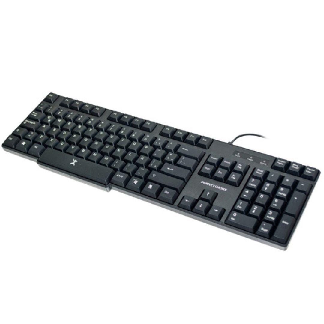 Teclado alámbrico antiderrames Perfec Choice - Colmenero Shop