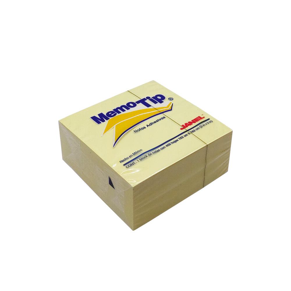 Cubo Notas Memo Tip amarillo Janel 3x3 - Colmenero Shop