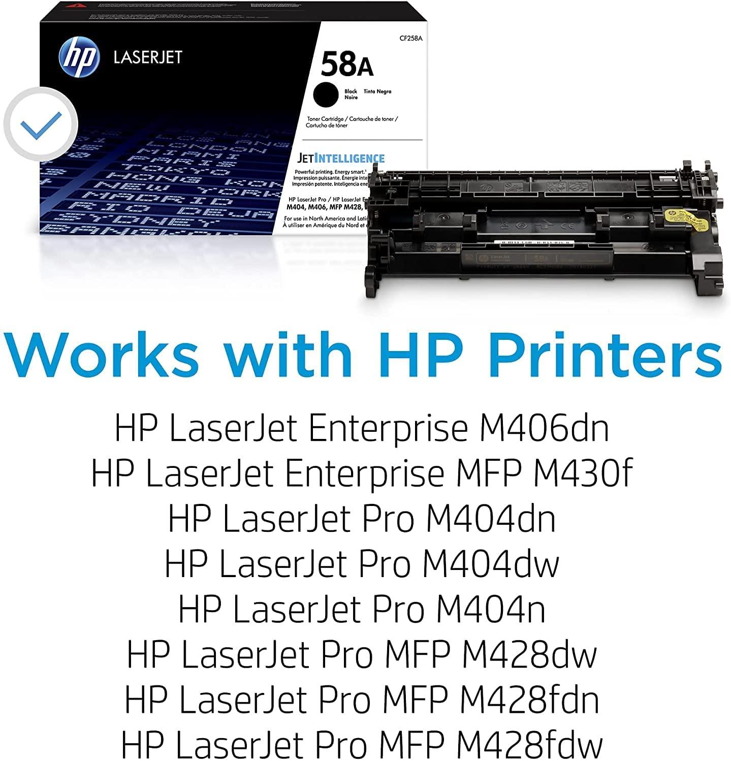 Tóner HP 58A Negro Original LaserJet Pro M404 M428 | CF258A