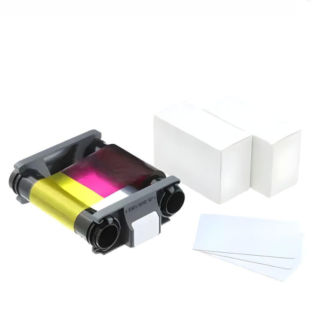 Kit Badgy 100/200 | Cinta YMCKO + 100 Tarjetas PVC | BGP0001C