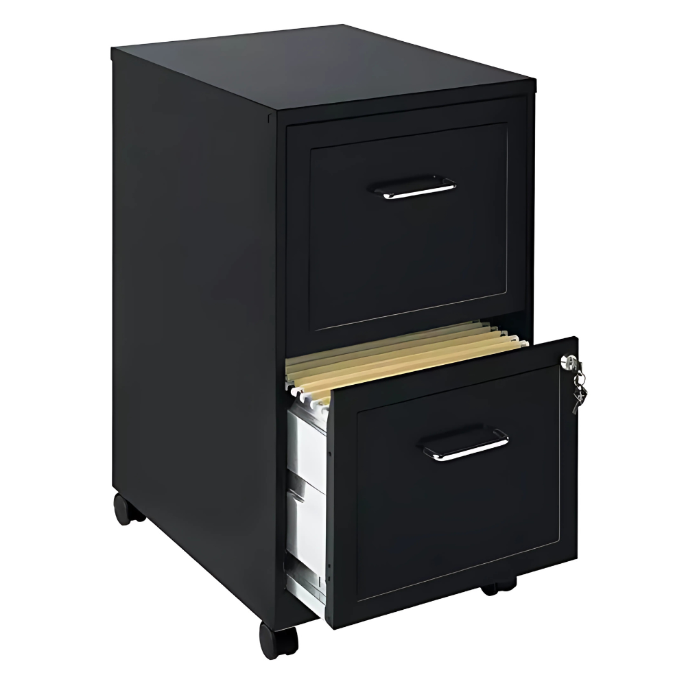 Archivero Metálico Space Solutions Tamaño Carta 2 Gavetas Color Negro Artículo Archivero Estilo Vertical Color Negro Gavetas 2 Gavetas Marca Space Solutions Tipo Archivero Metálico Con Ruedas Tamaño Carta Color Egro Altura 62 Cm Ancho 36 Cm Profundidad 46 Cm Peso 11 Kg Material Metálico Modelo 16872 Empaque Presentación Especial, Venta Solo En Cdmx Beneficios Con Cerradura Y Correderas Embalinadas, Ruedas Ocultas Y Jaladera Extendida A Lo Largo Del Cajón. - Colmenero Shop 