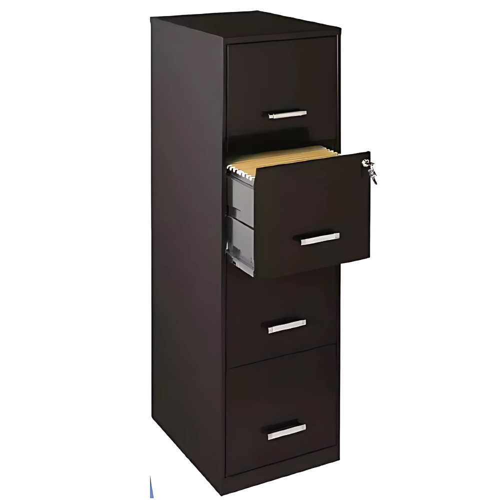 Archivero Metálico Space Solutions Tamaño Carta 4 Gavetas Color Negro . Colmenero Shop