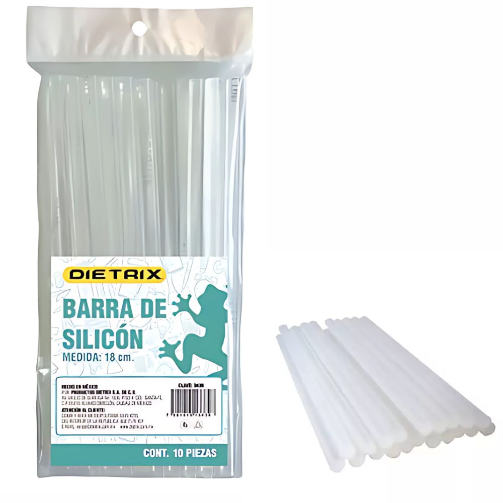 Barras de Silicón Delgado Dietrix 18 cm | Bolsa con 10 Piezas