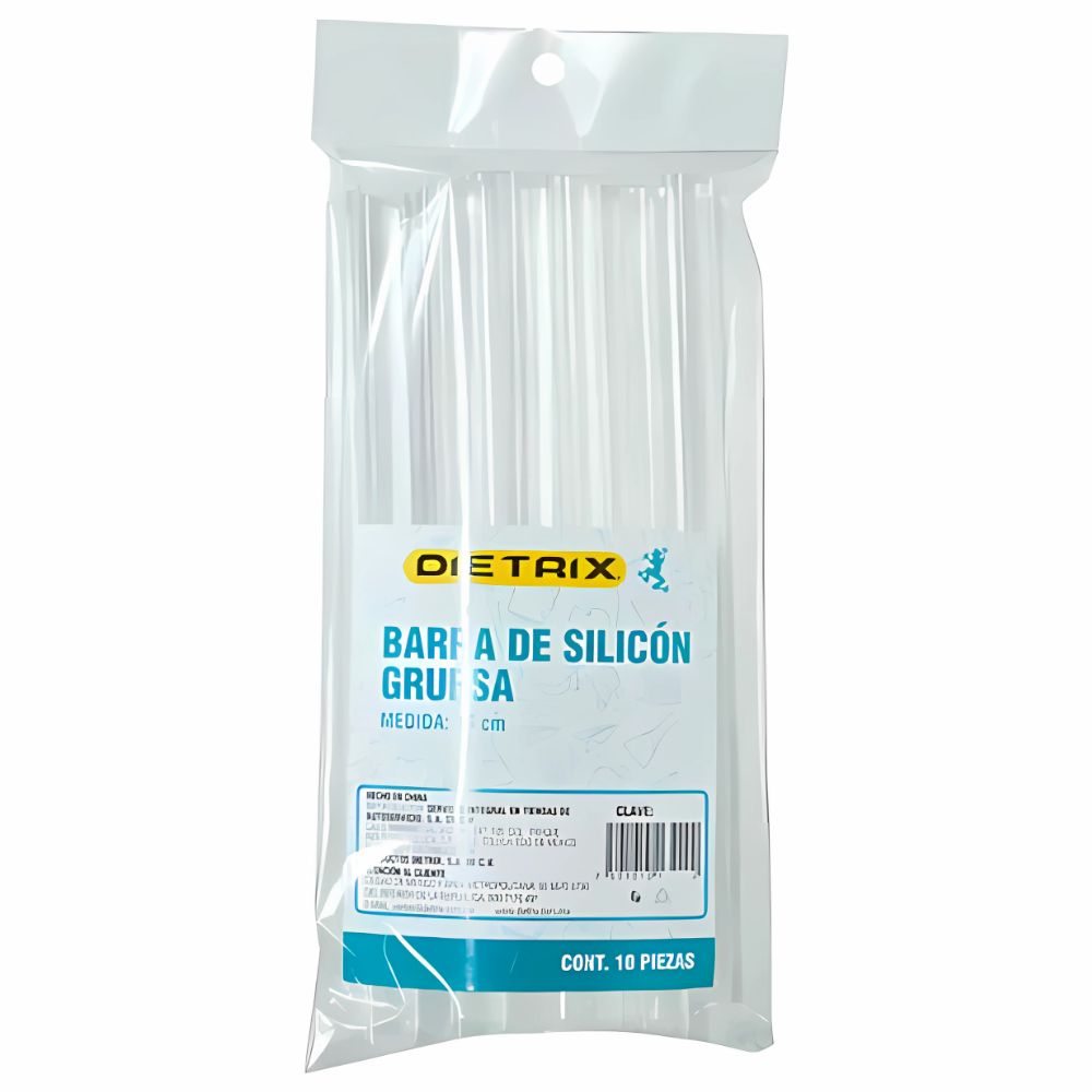 Barras de Silicón Grueso Dietrix 18 cm | Bolsa con 10 Piezas 3437