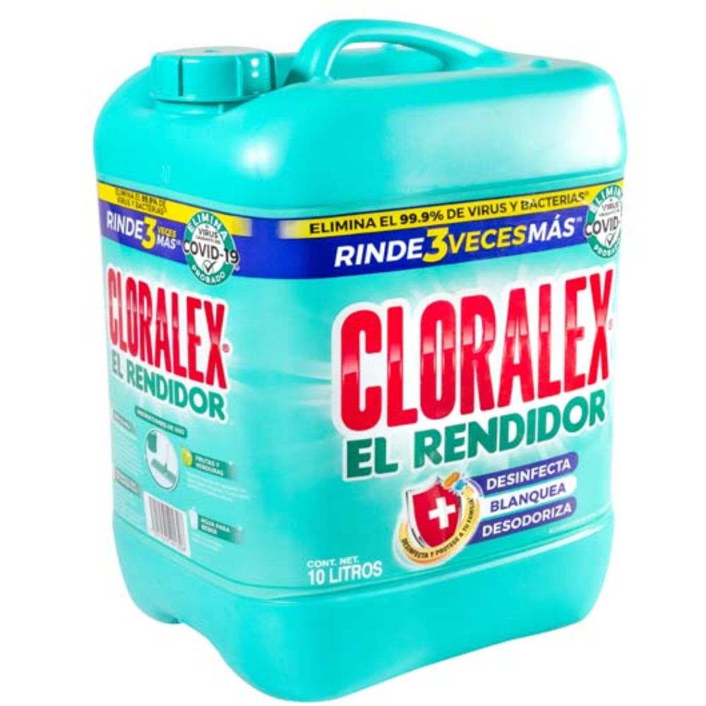 Blanqueador Cloralex, Cloro 10 Litros