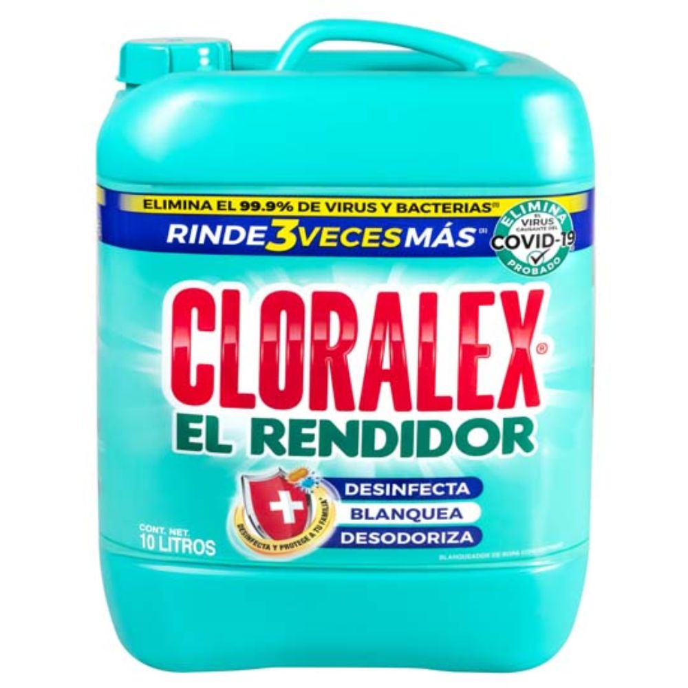 Blanqueador Cloralex, Cloro 10 Litros