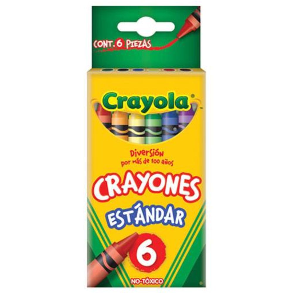 Crayones Crayola Estándar 9.21 Cmx.7.9 Cm 6 Piezas