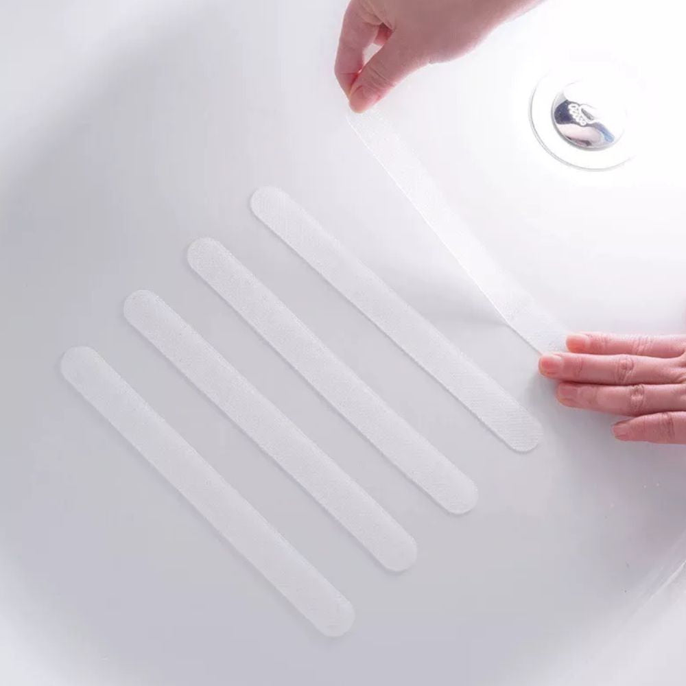 Cinta Antiderrapante Transparente Devblíster con 12 Tiras – 2 cm x 29 cm