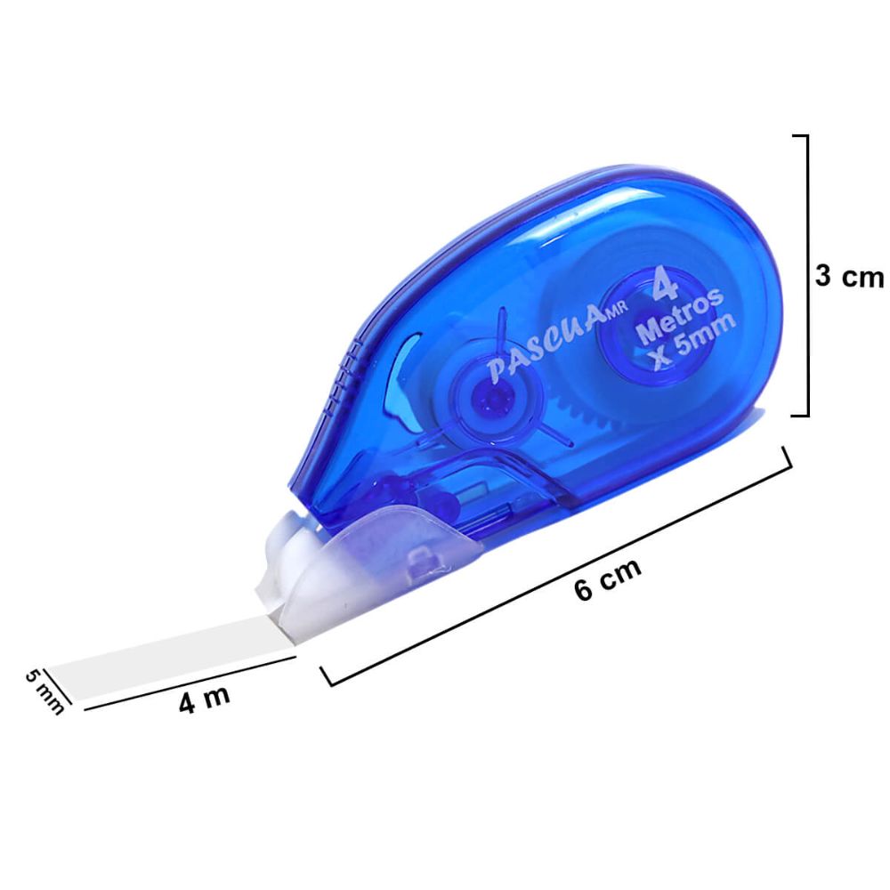 Corrector en Cinta 5mm x 4m – 2 Piezas – No Tóxico y Resistente – Pascua