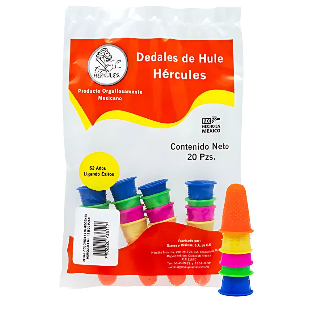 Dedal Hércules Fluorescente No.11/12 Bolsa 20 pzas | Colmenero.shop