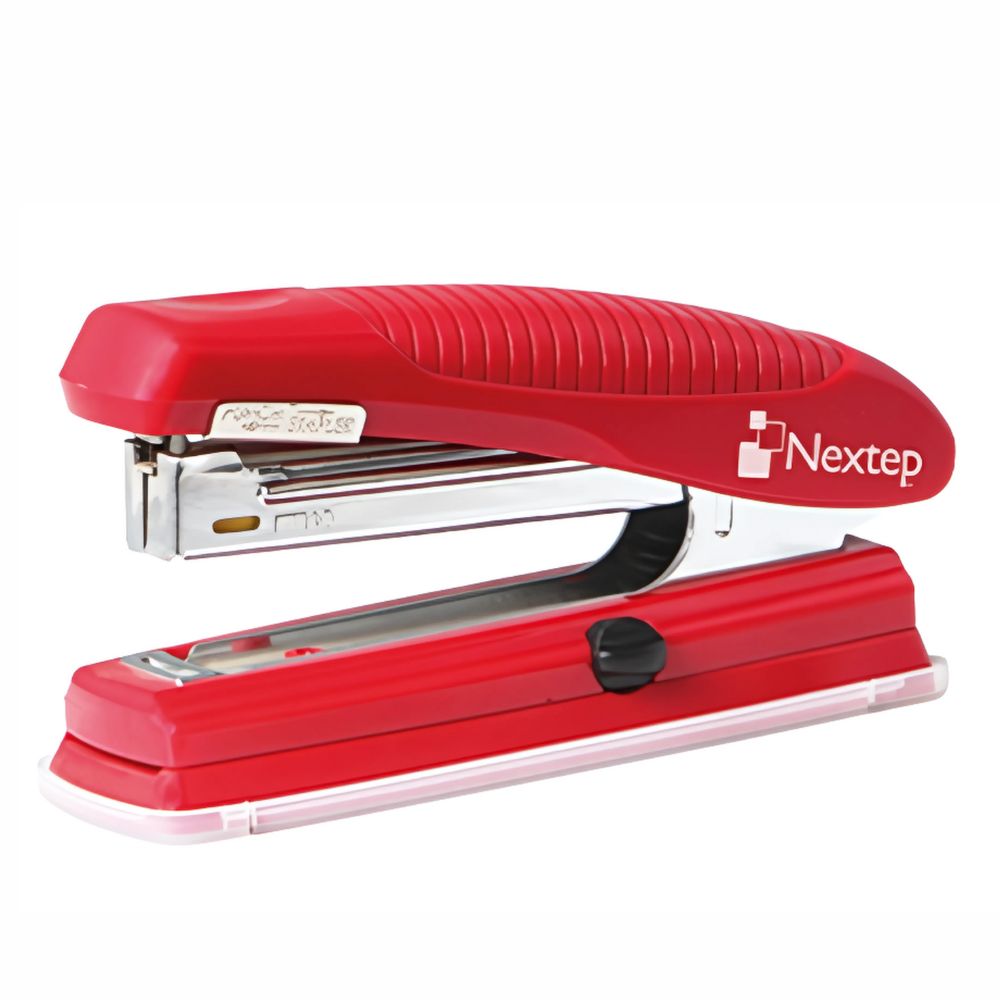 Engrapadora Nextep Media Tira con Perforadora Roja NE-105D