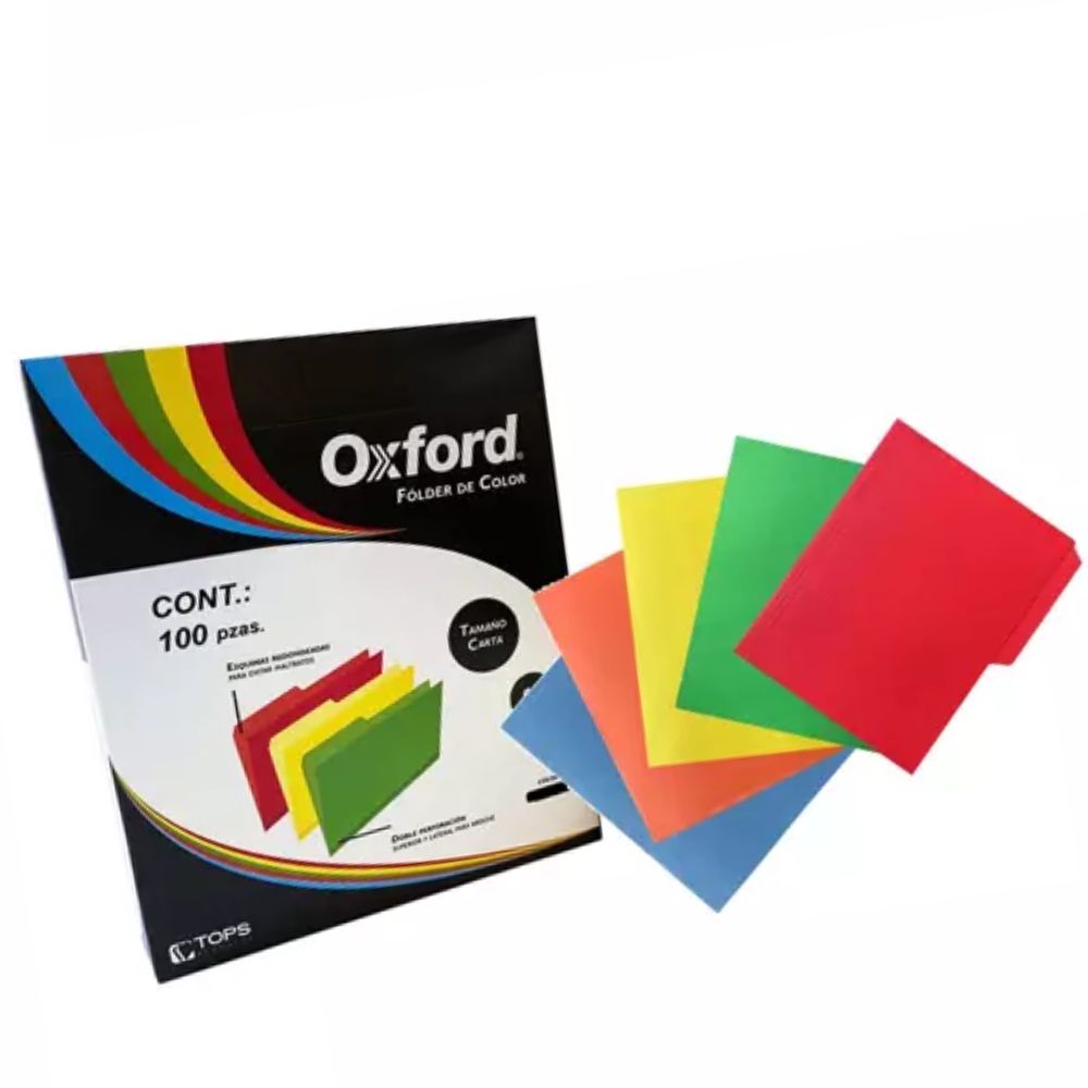 Folder Intenso Oxford Colores Surtidos m762ass c-100 pzs