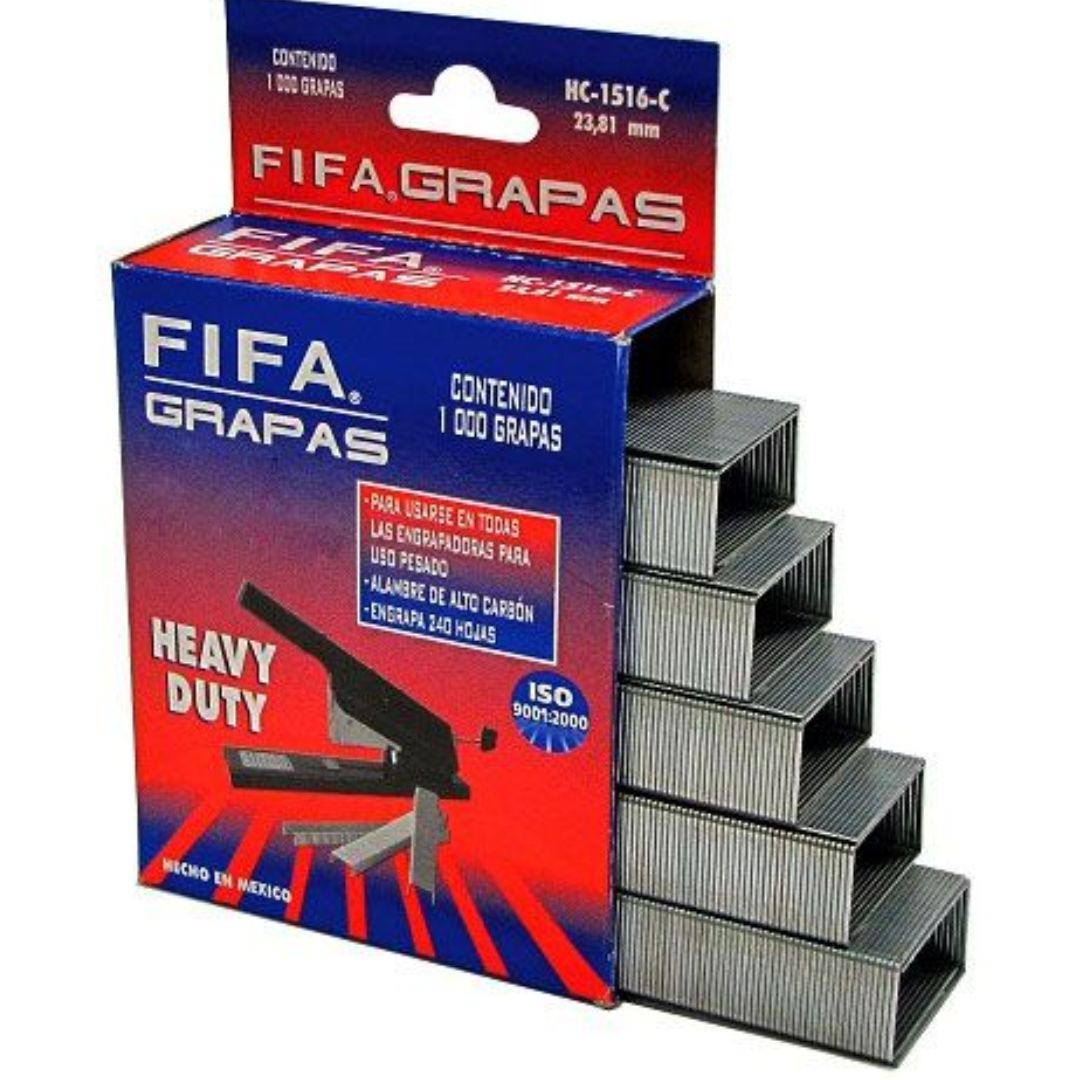 Grapas De Uso Pesado 15/16 Fifa Heavy Duty Hc-1516-C Caja Con 1,000 Grapas