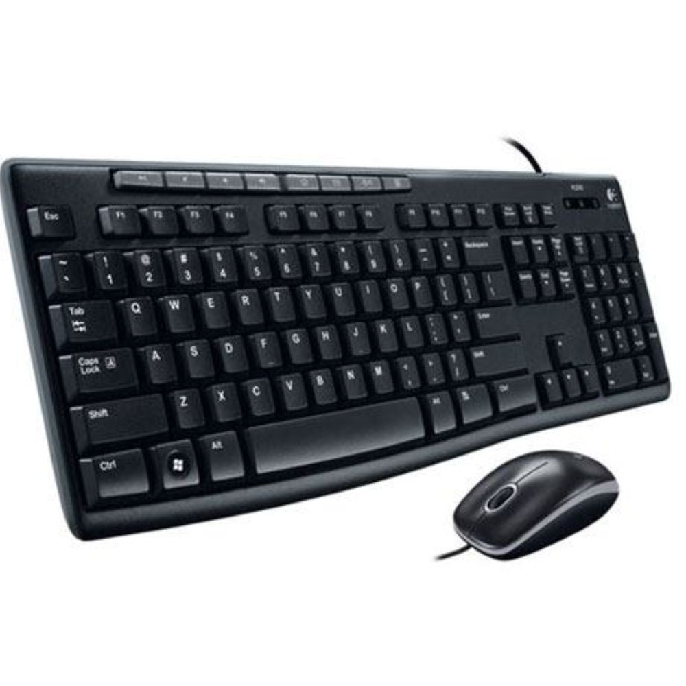 Kit Logitech Teclado Y Mouse Mk200 Alámbrico Negro