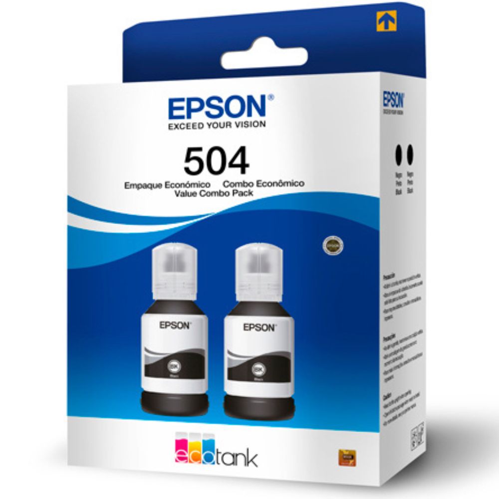 Kit Tintas Negras Epson T504 2 Piezas