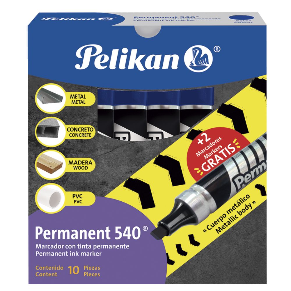 Marcador Permanente Pelikan 540 c/ 10 pz