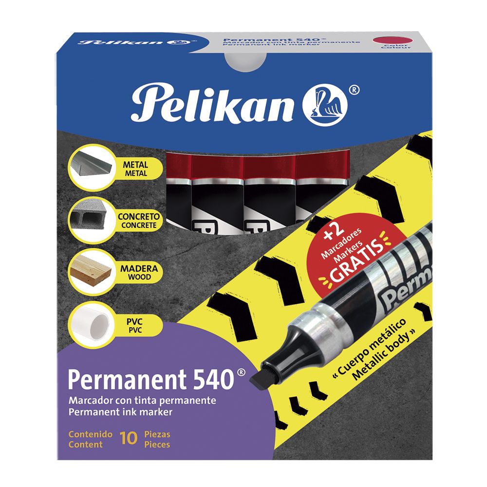 Marcador Permanente Pelikan 540 c/ 10 pz