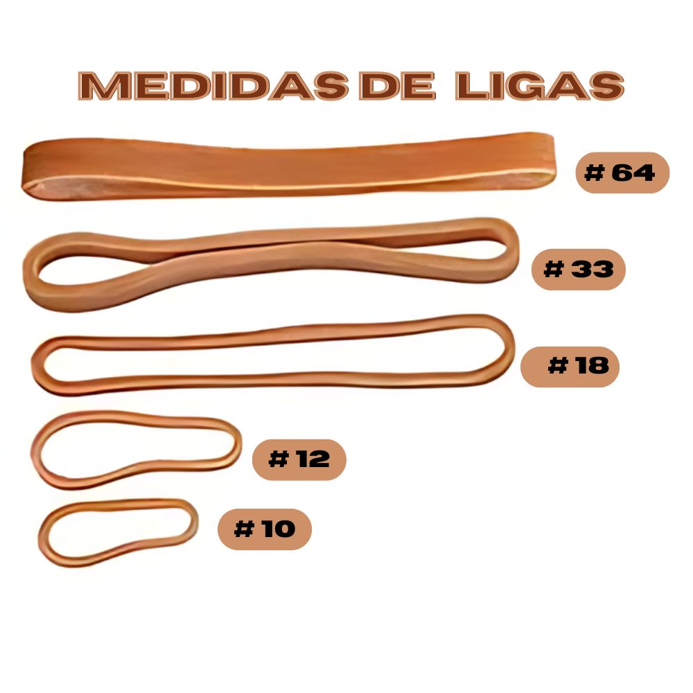 Ligas de hule Hércules N° 12 bolsa 80 GR