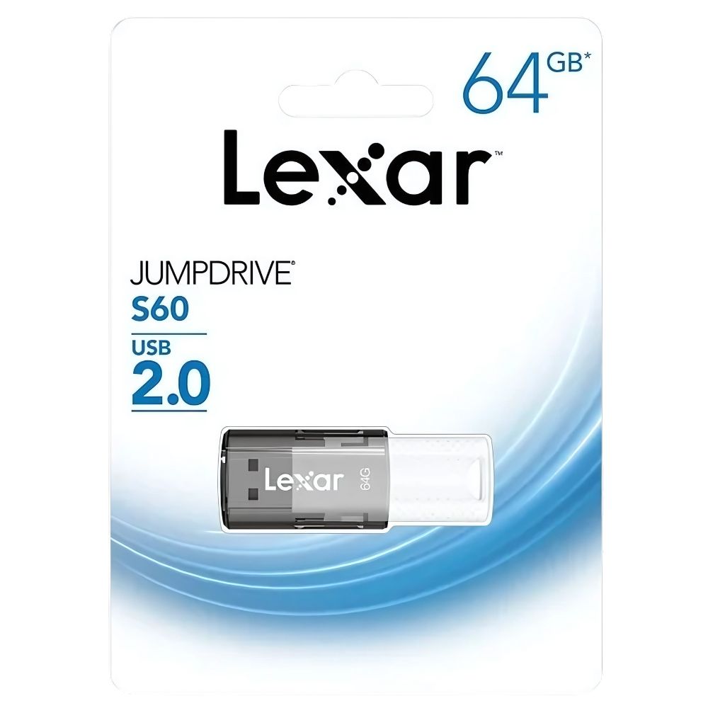 Memoria Flash Jump Drive Lexar V40 64 Gb Color Gris- Blanco