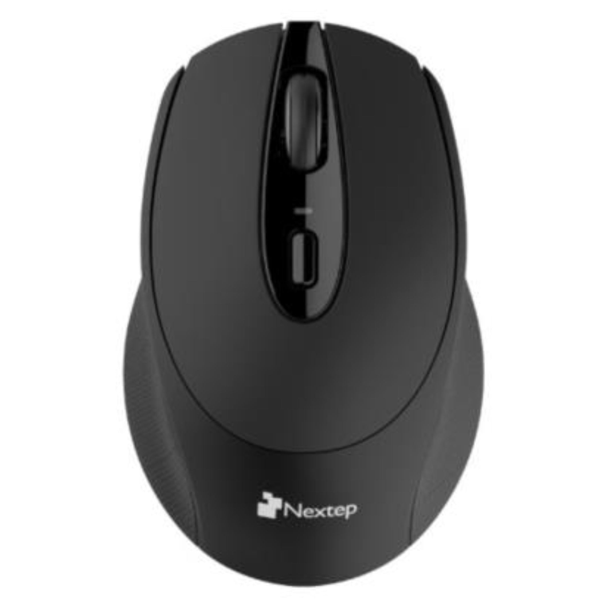 Mouse Nextep Inalámbrico Ergónomico USB 1600 dpi Batería Incluida Color Negro