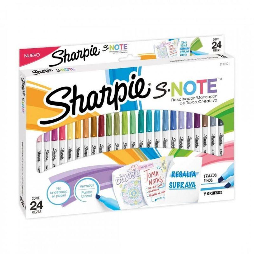 Sharpie Snote Paqueta Con 24 Resaltadores Colores Surtidos 2133101 - Colmenero Shop