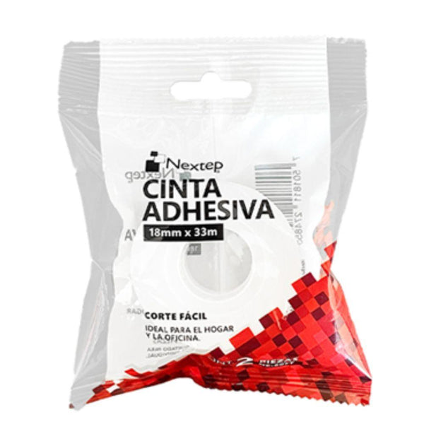Cinta Nextep Adhesiva Corte Fácil 18 Mm X 33 Mts Bolsa C/2