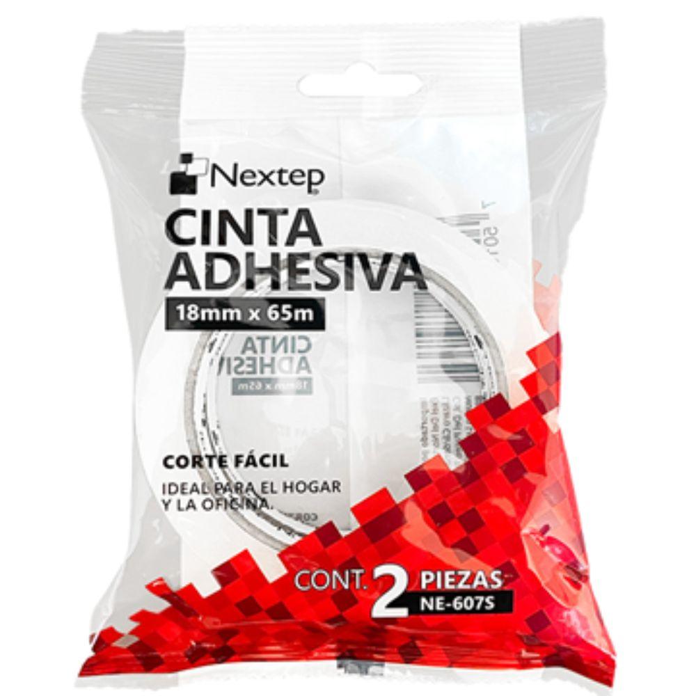 Cinta Nextep Adhesiva Corte Fácil 18 Mm X 65 Mts Bolsa C/2 Piezas - Colmenero Shop