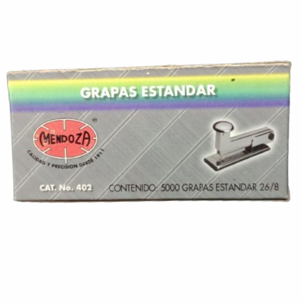 Grapas Estándar 26/8 Mendoza No. 402 Caja Con 5,000 Grapas