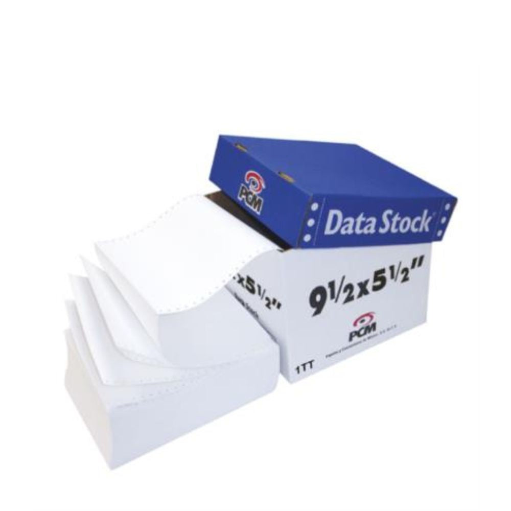 Papel Pcm Data Stock Blanco 9.5" X 5.5" 1tanto C/6000