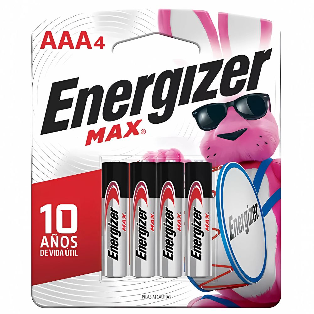 Pila Alcalina Energizer AAA blíster con4 pzas